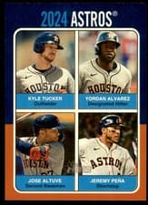 Jeremy Peña / Jose Altuve / Yordan Alvarez / Kyle Tucker 2024 Topps Heritage 1975 Topps Team Quads card