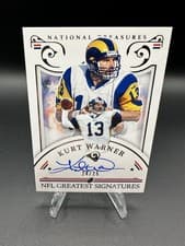 2025 Panini National Treasures NFL Greatest Signatures Kurt Warner #12 card