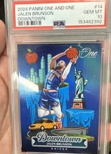 2024-25 Panini One and One Downtown Set Jalen Brunson #14 card