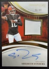 2025 Panini Immaculate Rookie Patch Autographs Shedeur Sanders #101 card