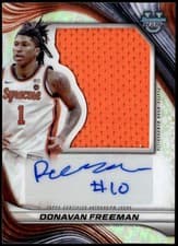 2024-25 Bowman's Best University Prospect Jumbo Relic Autographs Donavan Freeman #PJRA-DF card