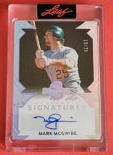 2025 Leaf Spectacular Baseball Spectacular Signatures Mark McGwire #S-MM1 card