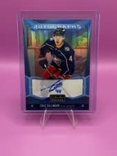 2024-25 O-Pee-Chee Platinum Blue Rainbow Autographs Cole Sillinger #BA-CS card
