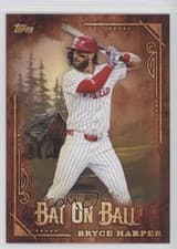 Bryce Harper 2025 Topps X Bob Ross: The Joy of Baseball Bat on Ball card