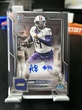 2025 Bowman University Chrome Chrome Prospect Autographs Alonza Barnett III #BCA-AB card