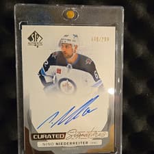 2024-25 SP Authentic Curated Signatures Nino Niederreiter #SPC-NN card