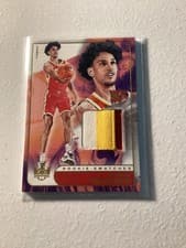 2024-25 Panini Court Kings Rookie Swatches Zaccharie Risacher #RJS-ZCC card