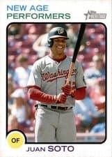 Juan Soto 2022 Topps Heritage New Age Performers card