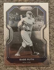 Babe Ruth 2021 Panini Prizm card