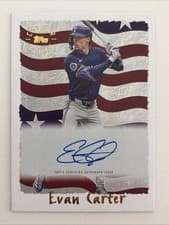 2025 Topps Archives 1995 Topps Cyberstats Autographs Evan Carter #95CA-EC card