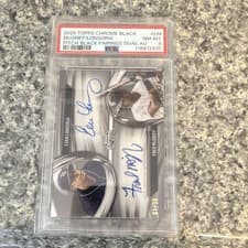 2025 Topps Chrome Black Pitch Black Pairings Dual Autographs Fred McGriff / Evan Longoria #PDPA-LM card
