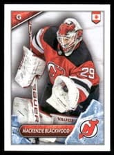 Mackenzie Blackwood 2021 Topps NHL Sticker card