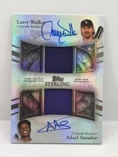 2025 Topps Sterling Dual Autographed Relics Larry Walker / Adael Amador #TSSD-WA card