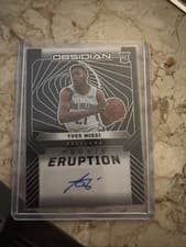 2024-25 Panini Obsidian Rookie Eruption Autographs Yves Missi #REA-MIS card
