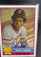 2025 Topps Heritage Real One Autographs Rod Carew #ROA-RC card