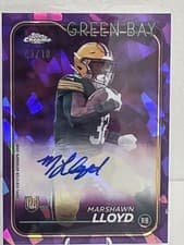 MarShawn Lloyd 2024 Topps Chrome Sapphire Edition Rookies Autographs Sapphire card