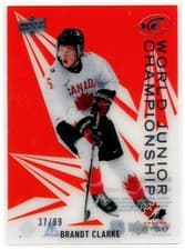 2024-25 Upper Deck Ice World Junior Championship Brandt Clarke #WJC-8 card