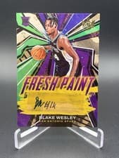 Blake Wesley 2022 Panini Court Kings Fresh Paint Autographs card