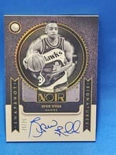 2024-25 Panini Noir Snapshot Signatures Set Spud Webb #11 card