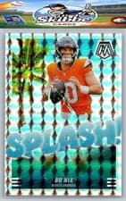 2025 Panini Mosaic Splash Mosaic Bo Nix #1 card