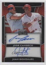 Jose Canseco / Juan González 2025 Leaf Metal Dual Autograph card