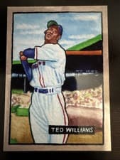 2025 Topps Shoebox Treasures 1951 Bowman SP Ted Williams #B51-7 card