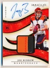 Joe Burrow 2020 Panini Immaculate Collection card