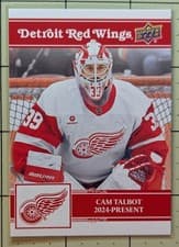 2025-26 Upper Deck Detroit Red Wings Centennial Base Set Cam Talbot #15