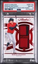2025 Panini Flawless Dual Prospect Patches Roman Anthony #8 card