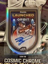 2025 Topps Cosmic Chrome Launched Into Orbit Autographs Mike Piazza #LIOA-MP card