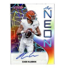 2025 Leaf Vivid Neon Autographs Cade Klubnik #NA-CK1 card