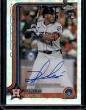 Pedro León 2025 Topps Chrome Logofractor Edition Rookie Autographs card