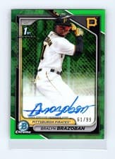 2024 Bowman Chrome Sapphire Edition Chrome Sapphire Prospect Autographs Bralyn Brazoban #CSPA-BB card