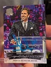 2024-25 Upper Deck The Cup Signature Renditions Retirement Henrik Lundqvist #SRR-HL card