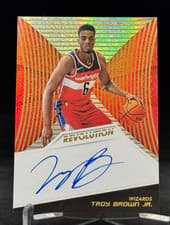 Troy Brown Jr. 2018 Panini Revolution Rookie Autographs card