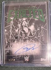 2025 Topps Exalted WWE Wrestling Black and White Signatures Shinsuke Nakamura #BWS-SNK card