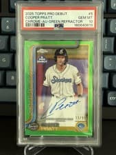 2025 Topps Pro Debut Chrome Autographs Cooper Pratt #PDC-5 card