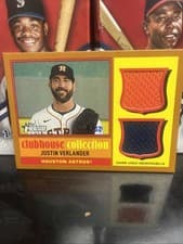 2025 Topps Heritage Clubhouse Collection Single Player Dual Relics Justin Verlander #CCSDR-JV card