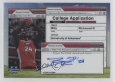 2024-25 Bowman University Chrome College Application Autographs Billy Richmond III #CAA-BR card