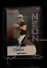 2025 Leaf Vivid Neon Autographs Drew Brees #NA-DB2 card