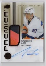 2024-25 Upper Deck Premier Acetate Auto Patch Anders Lee #AV-LE card