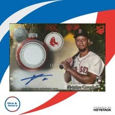 2025 Topps Holiday Autographed Relics Kristian Campbell #PAR-KC card