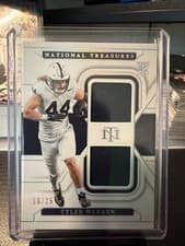 Tyler Warren 2025 Panini National Treasures Collegiate Combo Materials card