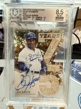 2026 Topps 75 Years of Topps Die-Cut Autographs Bo Jackson #75YA-BJ card
