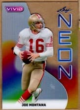 2025 Leaf Vivid Neon Joe Montana #NB-31 card