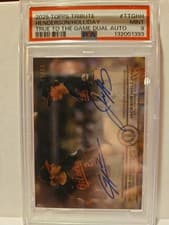 2025 Topps Tribute True to the Game Dual Autographs Gunnar Henderson / Jackson Holliday #TTG-HH card