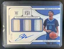 Ziaire Williams 2021 Panini National Treasures card