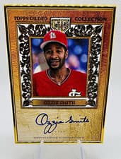 2025 Topps Gilded Collection Gold Framed Hall of Fame Autographs Ozzie Smith #HAFA-OS card
