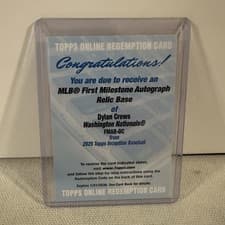 2025 Topps Inception MLB First Milestone Autograph Relics Dylan Crews #FMAR-DC card