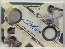 2025 Topps Diamond Icons Single Player Dual Team Autographed Relics Andy Pettitte #DTA-AP card